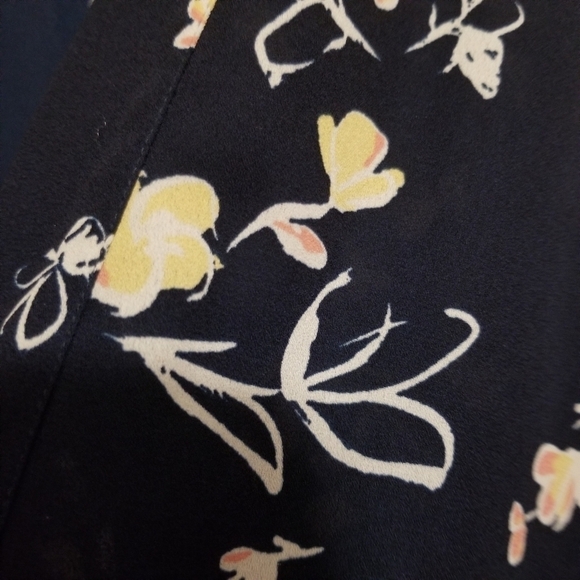 KAARI Blue Kimono Topper XL Navy blue open floral Open Asian Swim Cover - Picture 3 of 9